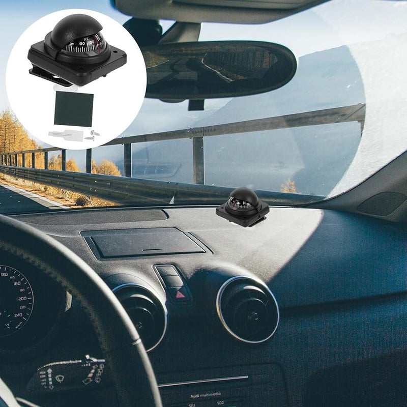 ABS Material Portable Adjustable Car Compass Ball for Automotive Dashboard Boat and Truck Navigation - Image 5